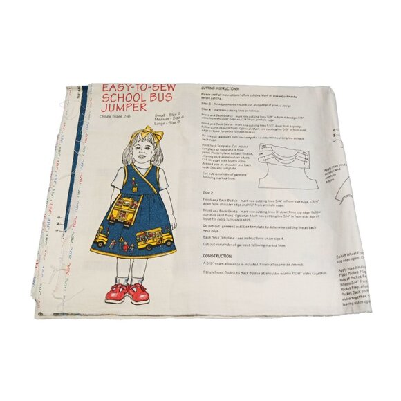 Daisy Kingdom Rockin Rudi Jumper Sewing Panel Sizes 2-6 - Cut & Sew Cotton 1998 - Picture 1 of 8